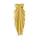 Vestido largo de mujer de raso amarillo - "Héra"