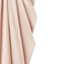 Vestido largo de mujer de raso rosa claro - "Déméter"
