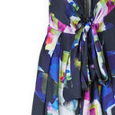 Mono largo de mujer de raso multicolor - "Némésis"