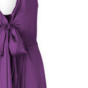 Mono largo de raso morado para mujer - "Harmonia"