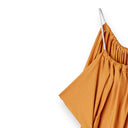 Vestido largo drapeado de mujer amarillo - "Perséphone"