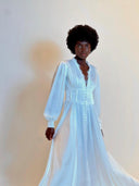 Satin white dress for women - 'Selene'