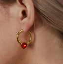 Pendientes rojos vintage