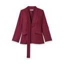 Blazer rouge bordeaux femme - "Red crossed back" Veste EVENCES 