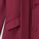 Blazer rouge bordeaux femme - "Red crossed back" Veste EVENCES 