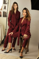 Pantalon bordeaux femme 7/8 Pantalon EVENCES 