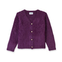 Pull femme en Alpaga - "Purple Orchid" Cardigan EVENCES 