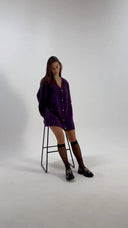 Robe femme en alpaga - " Butterfly Lilas" Robes EVENCES 