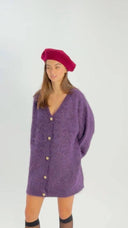 Robe femme en alpaga - " Butterfly Lilas" Robes EVENCES 